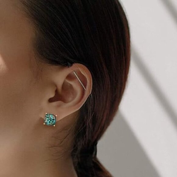 Purple Large Stud Earrings - Picture 4 of 6